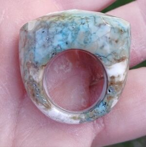 New Unique Faceted Turquosie Ring.